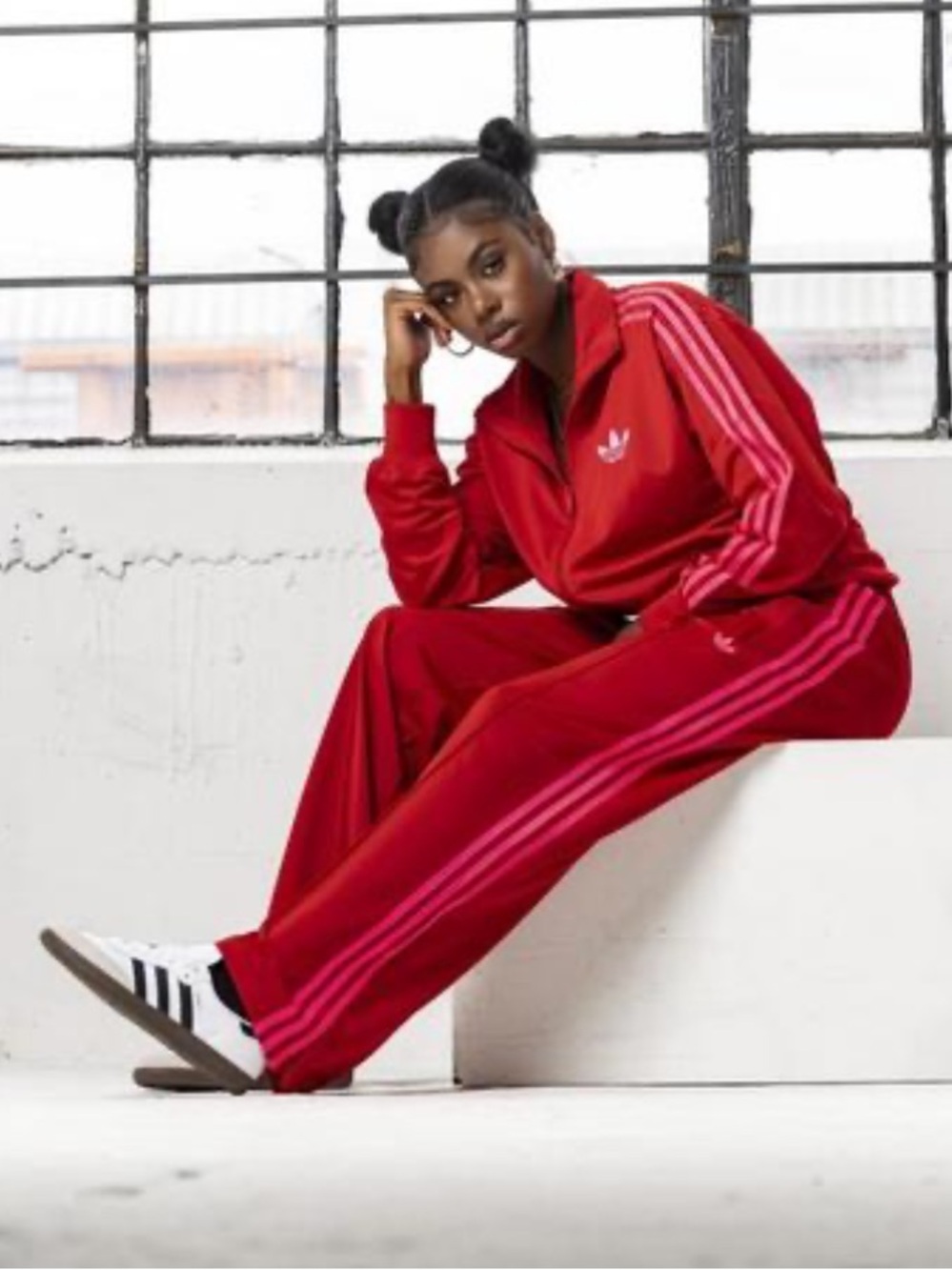 adidas Originals Women’s Firebird Loose Track Jacket Wide Leg Pant Tracksuit Set - Picture 3 of 16